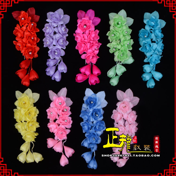 类乌齐鬓花头饰小花头花 真丝绢花