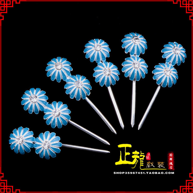 类乌齐头面泡子旦角化妆头饰 仿点绸泡子