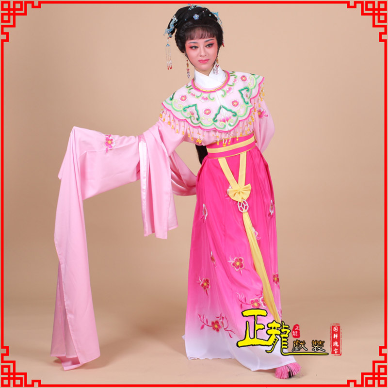 类乌齐水袖青衣练功花旦服 梅花古装衣